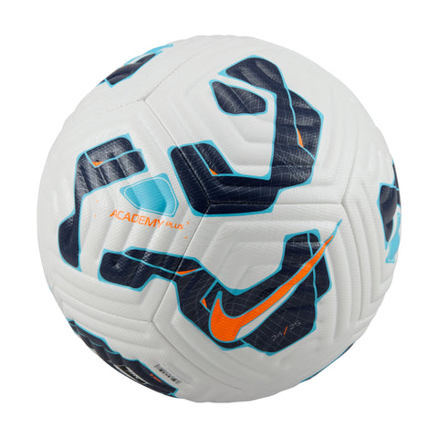 Nike Academy Plus Ball- White/Blackened Blue/Hyper Crimson
