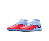 Nike JR Phantom 6 High Club TF- Royal Tint/Bright Crimson