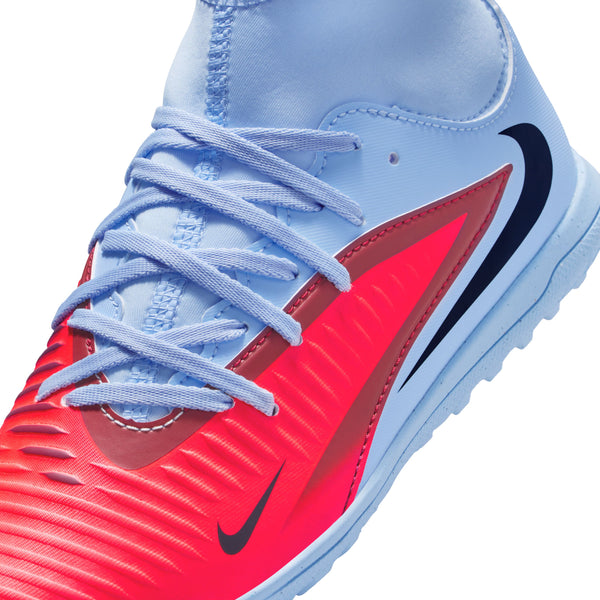 Nike JR Phantom 6 High Club TF- Royal Tint/Bright Crimson