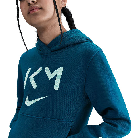 Nike Kylian Mbappe Club Fleece Hoodie- Green Abyss/Igloo/Light Dew