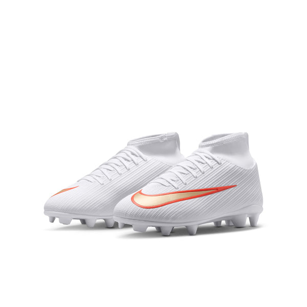 Nike Jr. Mercurial Superfly 11 Club FG/MG- WHITE/BLUR-BRIGHT CRIMSON