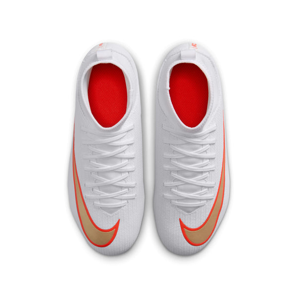 Nike Jr. Mercurial Superfly 11 Club FG/MG- WHITE/BLUR-BRIGHT CRIMSON