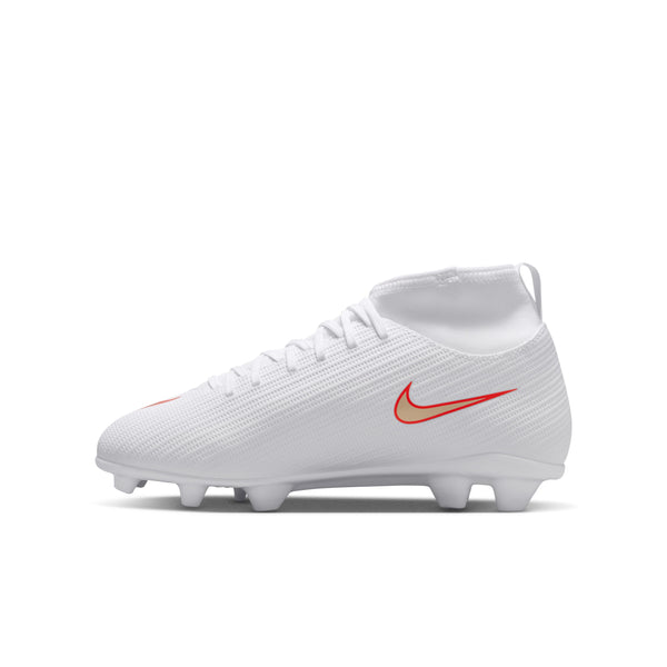 Nike Jr. Mercurial Superfly 11 Club FG/MG- WHITE/BLUR-BRIGHT CRIMSON