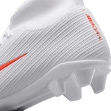 Nike Jr. Mercurial Superfly 11 Club FG/MG- WHITE/BLUR-BRIGHT CRIMSON