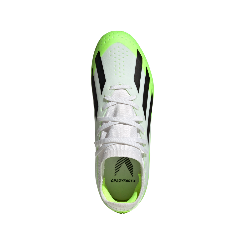 Adidas X Crazyfast .3 FG J - Cloud White/Core Black/Lucid Lemon | East  Coast Soccer Shop | Rasenfußballschuhe