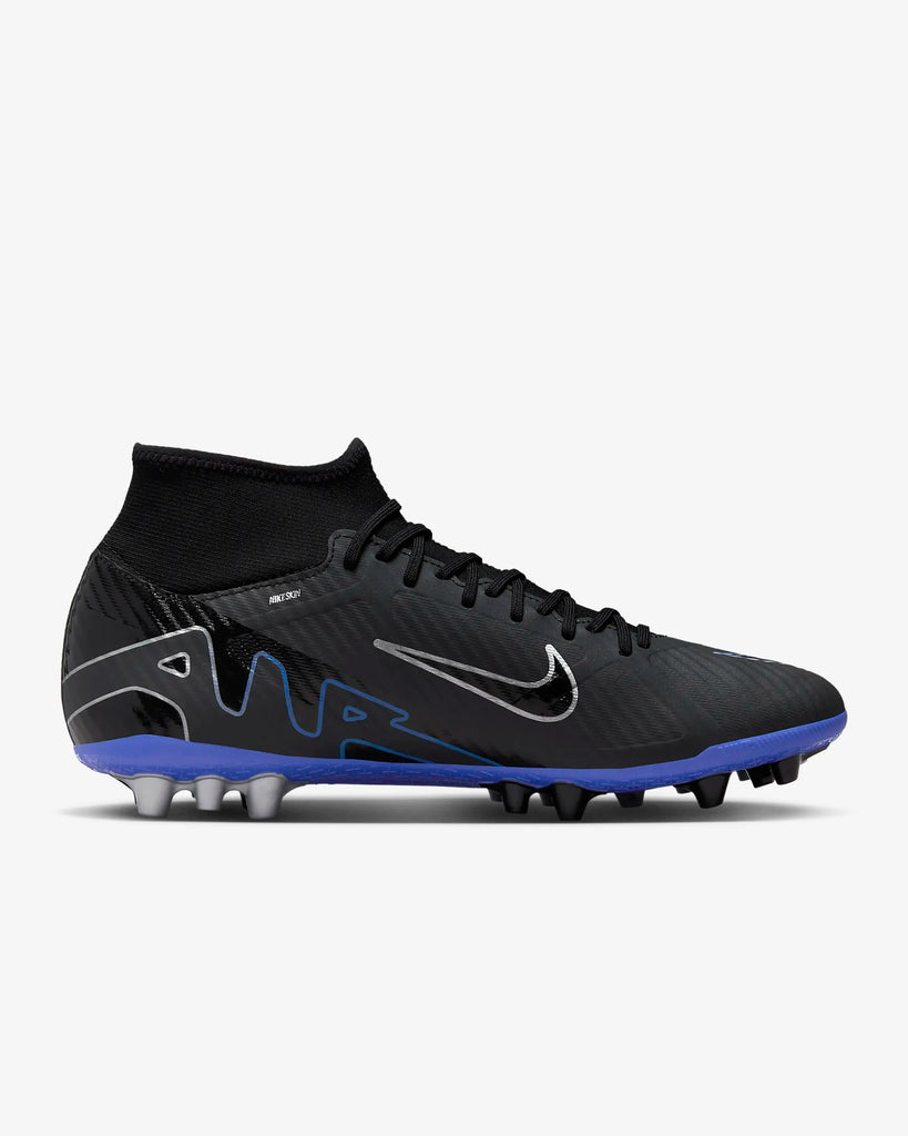 Nike Mercurial Superfly 9 Academy FG Firm Ground Cleats Black/Hyper Royal/Chrome / 7