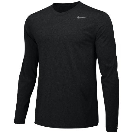 Nike Mens Legend Long Sleeve Training Crew Top - BLACK