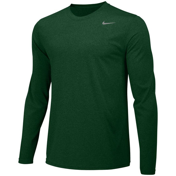 Nike Mens Legend Long Sleeve Training Crew Top - GREEN