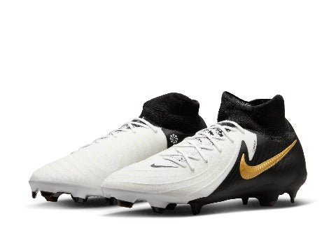 Nike Phantom Luna II Pro FG- White/Black-MTLC Gold Coin