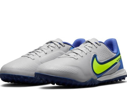 Nike Jr. Tiempo Legend 9 Academy TF - GREY FOG/VOLT-SAPPHIRE