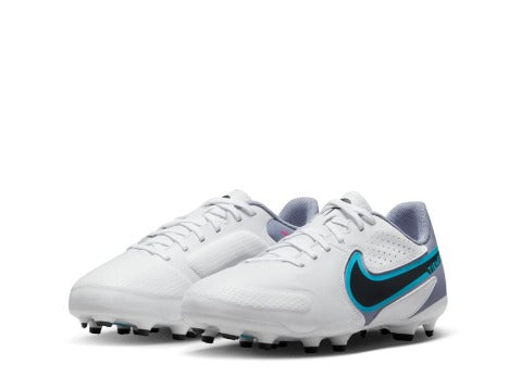 Nike Jr. Tiempo Legend 9 Academy FG/MG - WHITE/BLACK-BALTIC BLUE-PINK BLAST