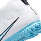 Nike Jr. Zoom Mercurial Superfly 9 Academy TF -WHITE/BALTIC BLUE-PINK BLAST