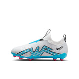 Nike Jr. Zoom Mercurial Vapor 15 Academy FG/MG - WHITE/BALTIC BLUE-PINK BLAST