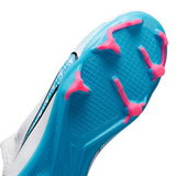 Nike Jr. Zoom Mercurial Vapor 15 Academy FG/MG - WHITE/BALTIC BLUE-PINK BLAST