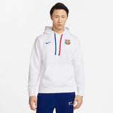 Nike FC Barcelona Club Fleece Hoodie - WHITE