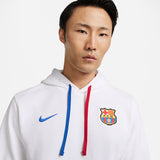 Nike FC Barcelona Club Fleece Hoodie - WHITE