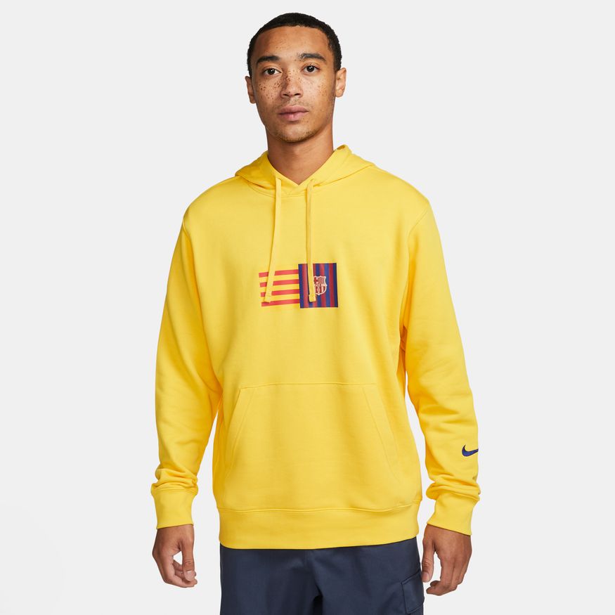 Nike Barcelona Hoodie 2022 Yellow East Coast Soccer Shop