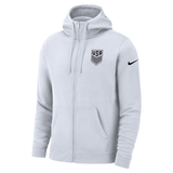 Nike USA Fleece Full-Zip Hoodie - WHITE