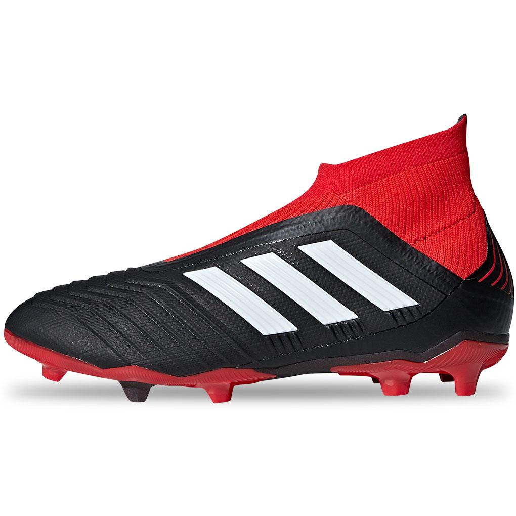 Contratado par postura Adidas Predator 18+ FG J - Black/White/Red | East Coast Soccer Shop